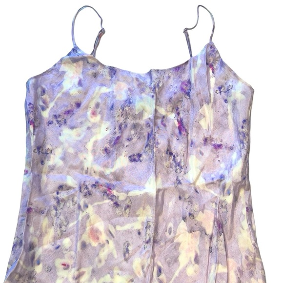 Flora Obscura x J.Crew Cupro-Blend Slip Dress Lavender Fields - Picture 9 of 15